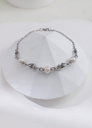 Sterling silver pearl bracelet SL0091