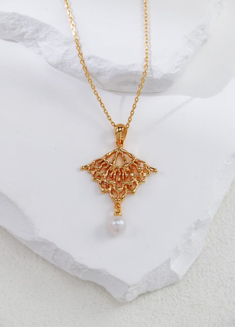 S925 Silver Pearl Necklace D0494