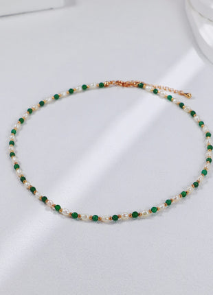 S925 Silver Pearl Necklace D0505