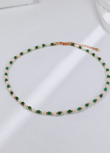 S925 Silver Pearl Necklace D0505