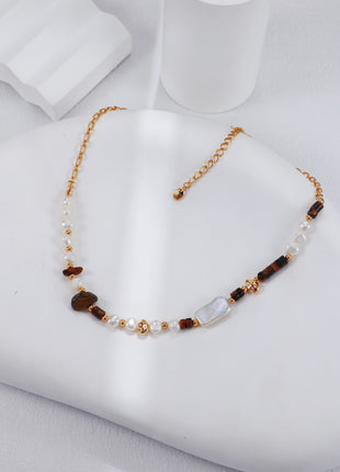 S925 Silver Tiger Eye Necklace D0507