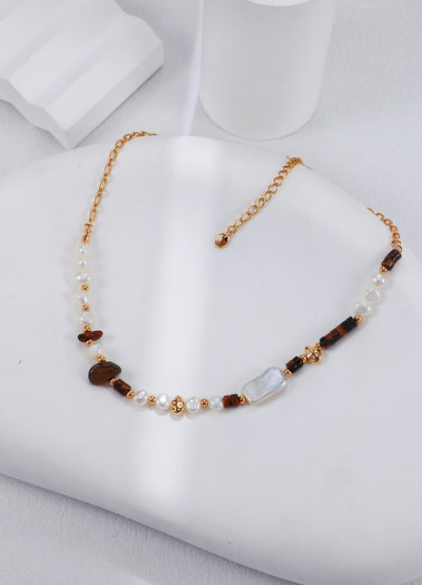 S925 Silver Tiger Eye Necklace D0507