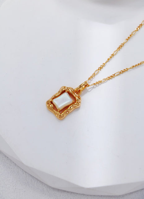 S925 Silver Shell Necklace D0504