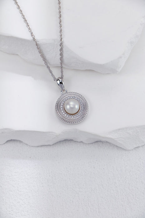 S925 Silver Pearl Zircon Studs CE0258