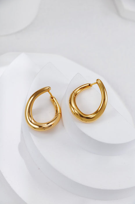 S925 silver twist hoop earrings CE0257
