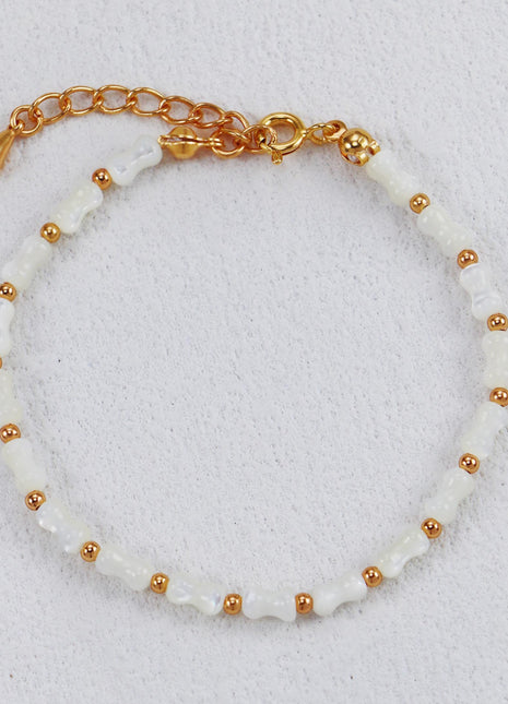 S925 Silver White Shell Necklace D0489