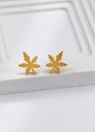 S925 Silver Maple Earrings CE0240