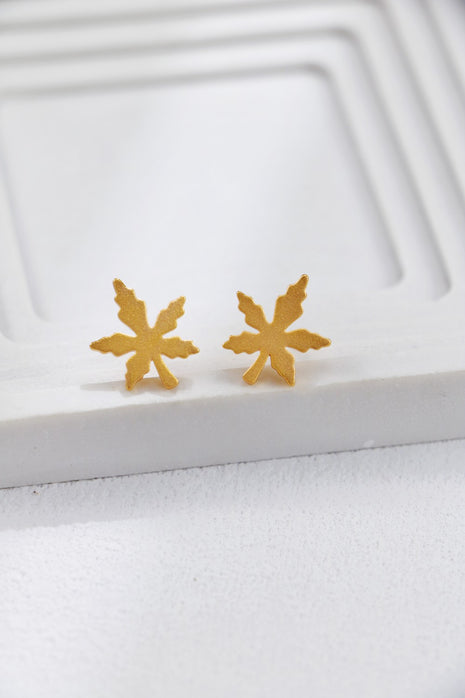 S925 Silver Maple Earrings CE0240