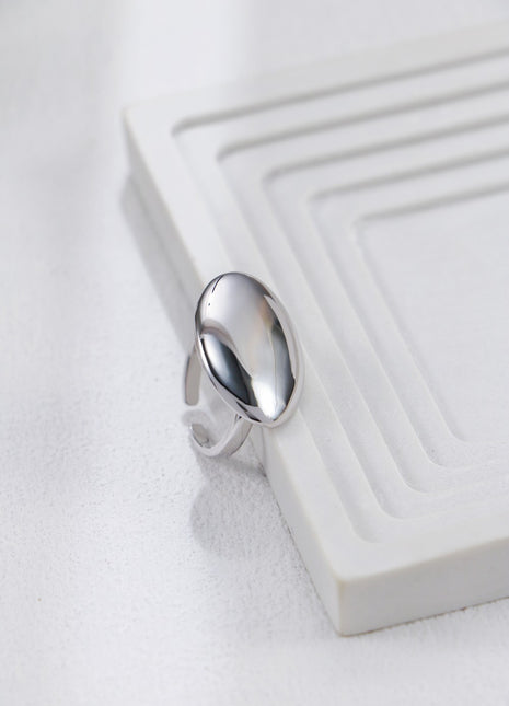 S925 Silver Ellipse Ring J0351