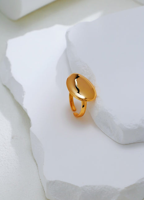 S925 Silver Ellipse Ring J0351