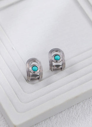 S925 Silver Turquoise Studs CE0272