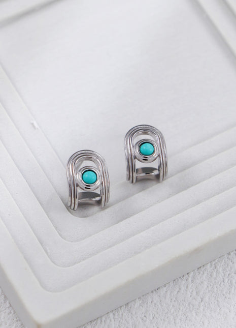 S925 Silver Turquoise Studs CE0272