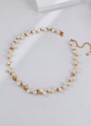 S925 Silver Pearl Necklace D0510