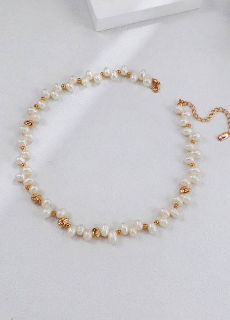 S925 Silver Pearl Necklace D0510