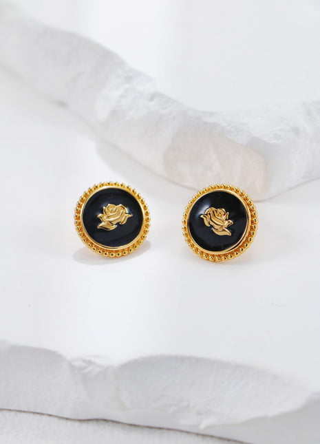 S925 Silver Rose Earrings CE0274