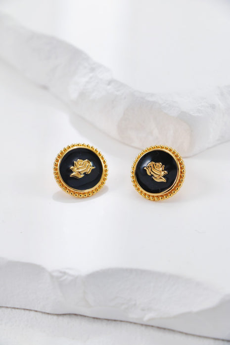 S925 Silver Rose Earrings CE0274