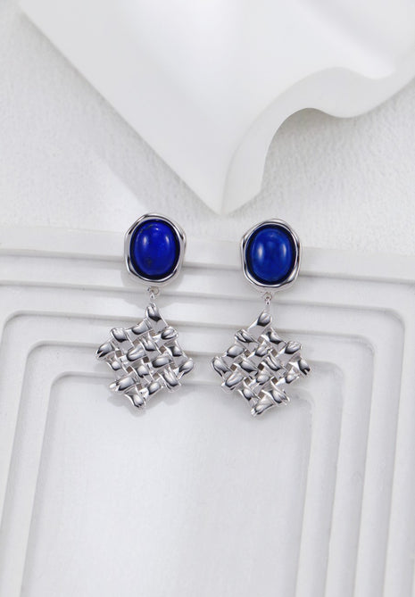 S925 Silver Lapis Earrings CE0277
