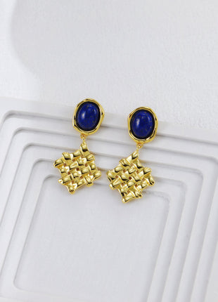 S925 Silver Lapis Earrings CE0277