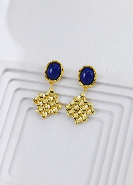 S925 Silver Lapis Earrings CE0277