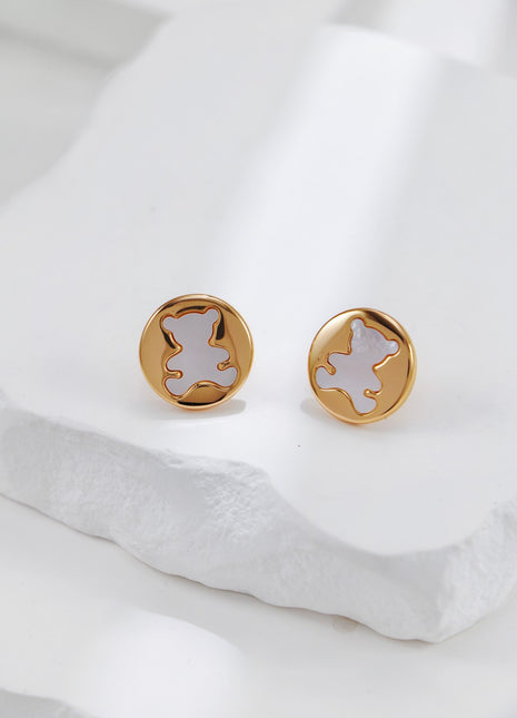 S925 Silver Bear Earrings CE0282