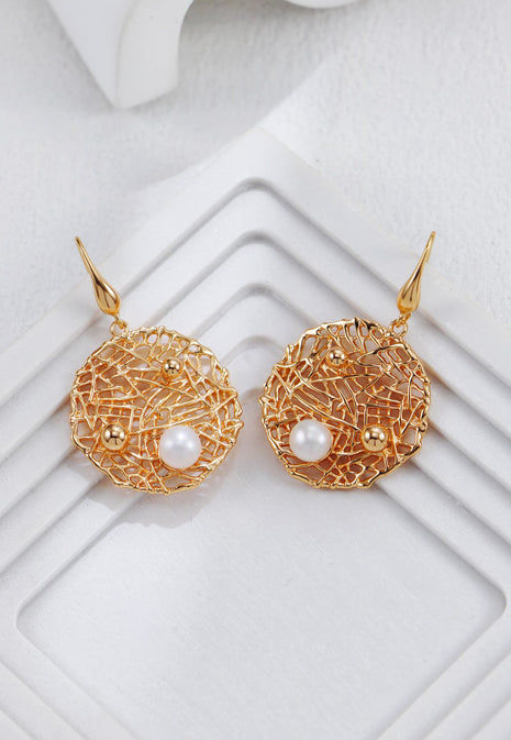 S925 Silver Pearl Earrings CE0290