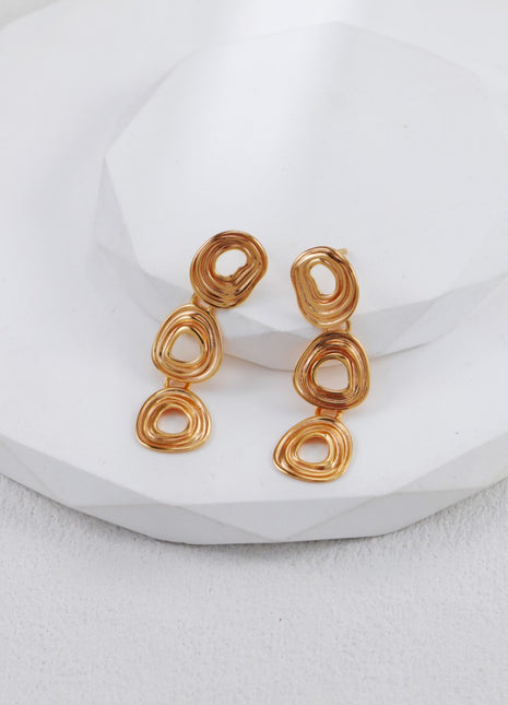 S925 Silver Wave Spiral Earrings CE0291