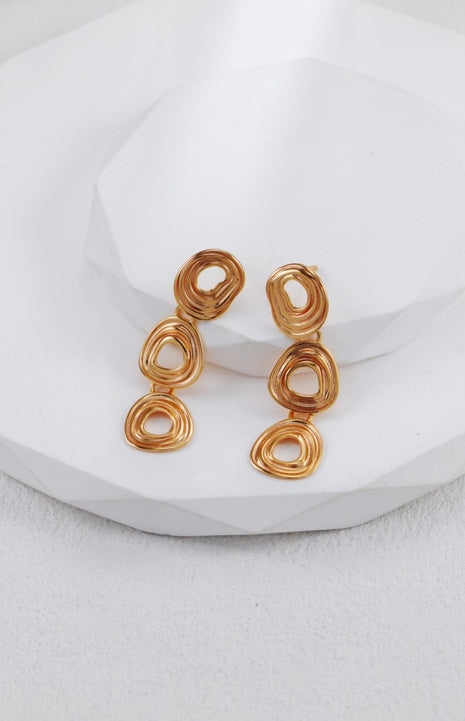 S925 Silver Wave Spiral Earrings CE0291
