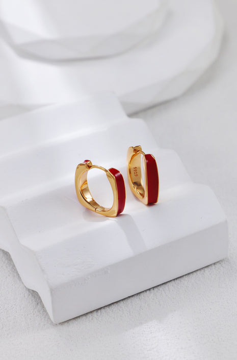 S925 Silver Glazed Earrings CE0295