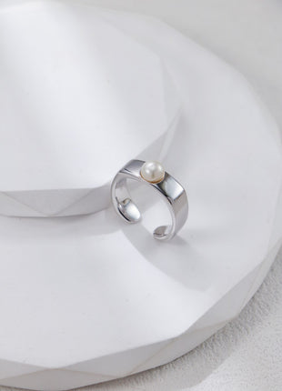 S925 Silver Pearl Ring J0373