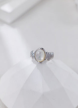S925 Silver Braided Ring J0374