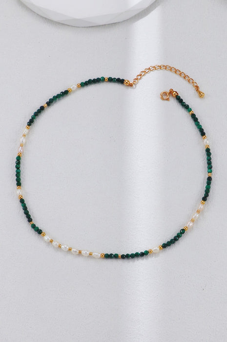 S925 Silver Malachite Pearl Bracelet SL0107