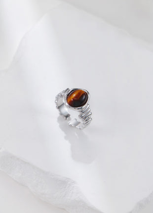 S925 Silver Braided Ring J0374
