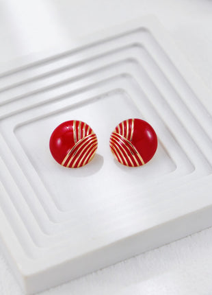 S925 Silver Enamel Earrings CE0303