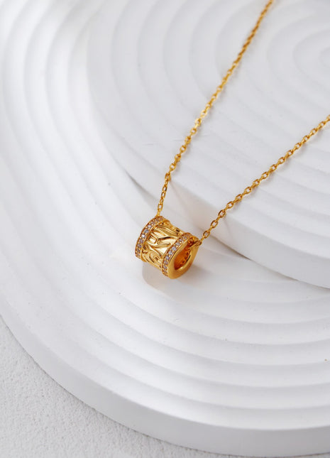S925 Silver Lucky Charm Zircon Necklace D0548
