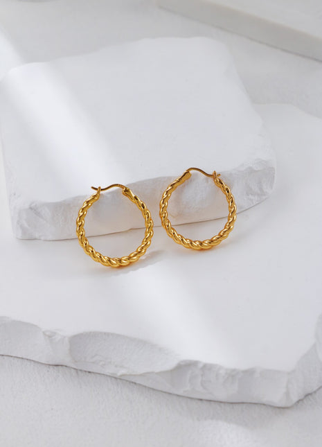 S925 Silver Twist Earrings CE0313
