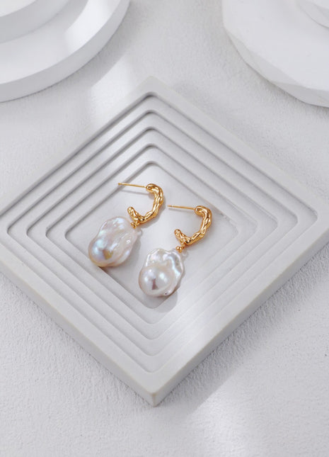 S925 Silver Baroque Earrings CE0317