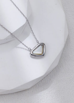 S925 Silver White Shell Triangle Earrings CE0319