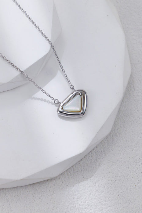 S925 Silver White Shell Triangle Earrings CE0319