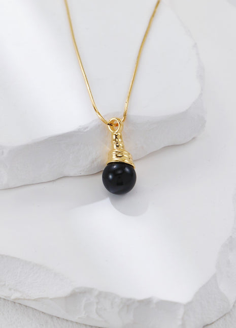 S925 Silver Black Agate Earrings CE0309