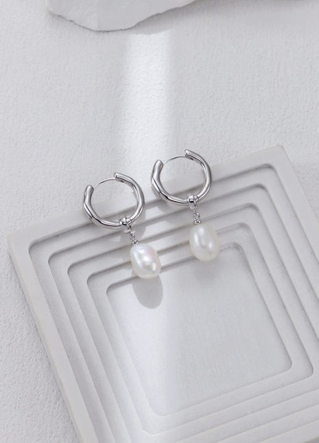 S925 Silver Baroque Pearl Earrings CE0323