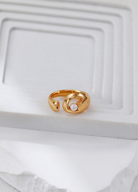 S925 Silver Pearl Ring J0383