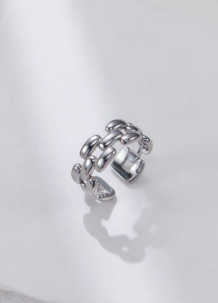 S925 Silver Braided Ring J0384