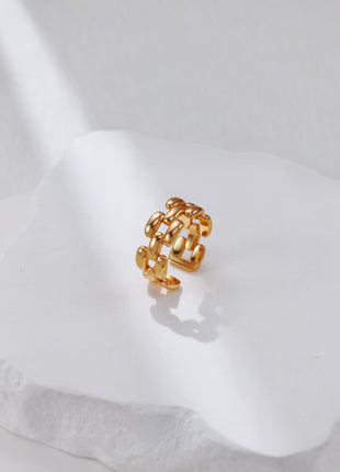 S925 Silver Braided Ring J0384