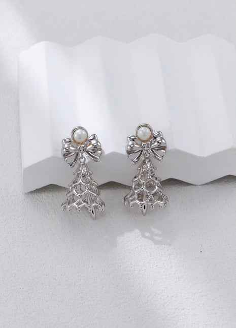 S925 Silver Christmas Pearl Earrings CE0336