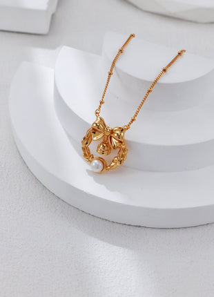S925 Silver Christmas Pearl Earrings CE0336
