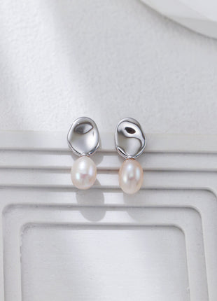 S925 Silver Pearl Earrings CE0347