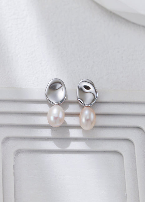 S925 Silver Pearl Earrings CE0347