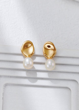 S925 Silver Pearl Earrings CE0347