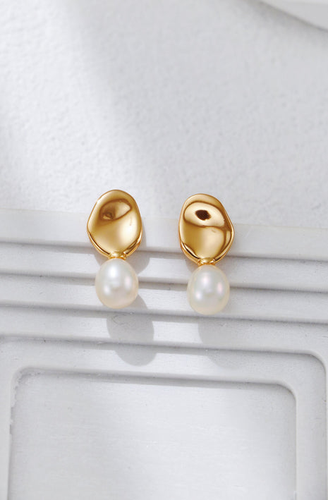 S925 Silver Pearl Earrings CE0347