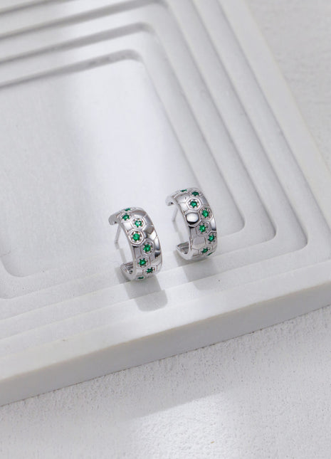 S925 Silver Zircon Earrings CE0355